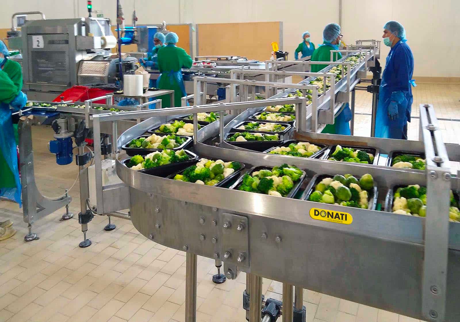 salads crates are stored in cold storage